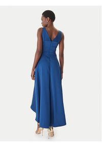 Rinascimento Sukienka koktajlowa CFC0127853003 Niebieski Slim Fit. Kolor: niebieski. Materiał: syntetyk. Styl: wizytowy #4