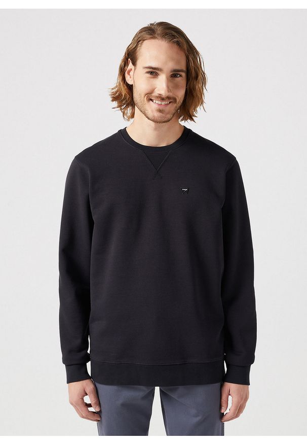 Wrangler - MESKA BLUZA WRANGLER SIGN OFF CREW BLACK 112350535