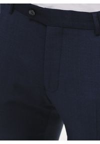 Pako Lorente - PAKO LORENTE – Granatowe spodnie ganiturowe. Okazja: na spotkanie biznesowe. Kolor: niebieski. Materiał: elastan, poliester, wełna. Wzór: gładki. Styl: elegancki, biznesowy #4