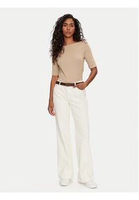 Lauren Ralph Lauren Bluzka 200654963177 Beżowy Slim Fit. Kolor: beżowy. Materiał: bawełna #3