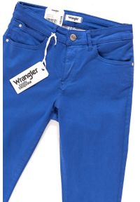 Wrangler - SPODNIE WRANGLER DAMSKIE SKINNY CROP TURKISH SEA W28MHL291 112128460. Materiał: materiał #10