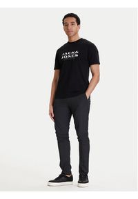 Jack & Jones T-Shirt Fusion 12289880 Czarny Regular Fit. Kolor: czarny. Materiał: bawełna #4