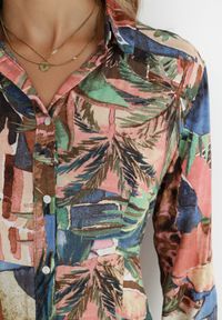 Born2be - Niebiesko-Zielona Sukienka Harmope. Kolor: niebieski. Wzór: aplikacja. Sezon: lato. Typ sukienki: koszulowe. Styl: klasyczny. Długość: maxi #5