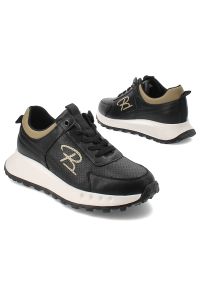 Czarne Sneakersy Artiker Stylowe Obuwie Damskie. Okazja: na co dzień. Kolor: czarny. Materiał: materiał #4