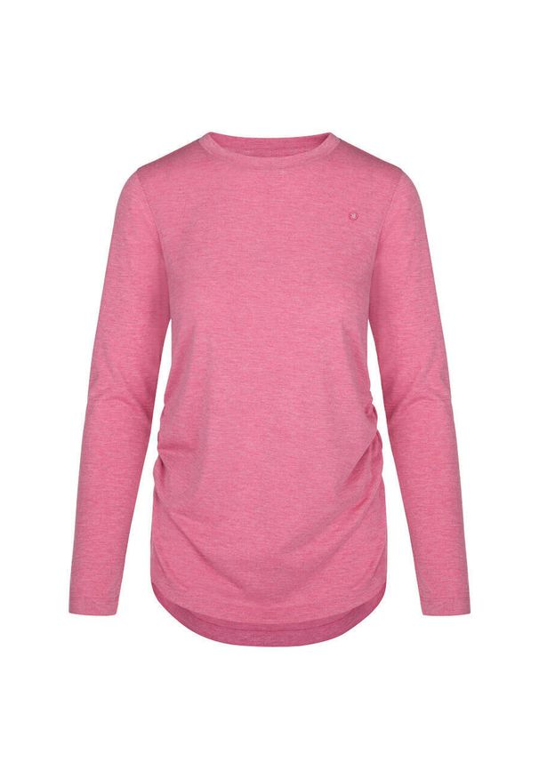 Lowa - Stylowa i Wygodna Koszulka Damska Loap Baxana Różowa XL. Kolor: różowy. Materiał: bawełna. Długość rękawa: długi rękaw. Styl: elegancki