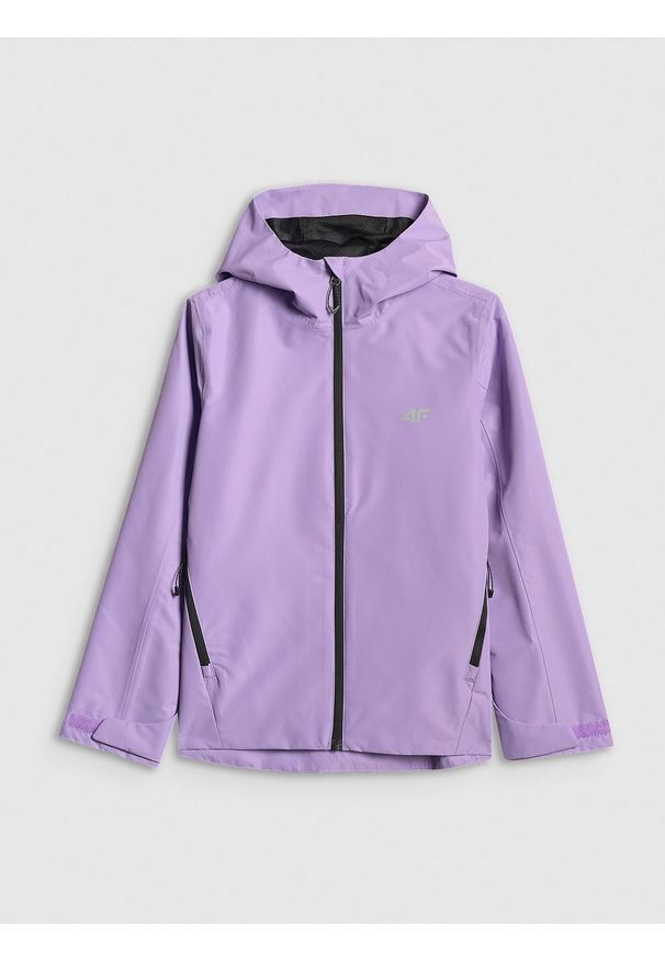 4f - 4F Kurtka membrana 5000 dziewczęca - fioletowa 122 (6-7 lat). Okazja: na co dzień. Kolor: fioletowy. Sezon: lato. Styl: casual