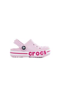Buty do chodzenia niemowlęce Crocs Bayaband Clog. Kolor: różowy. Materiał: materiał, syntetyk