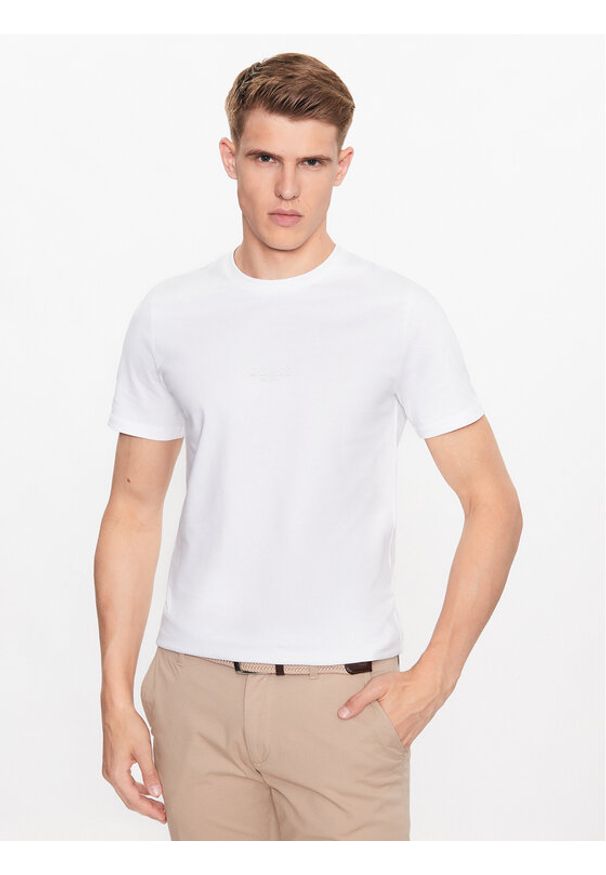Guess T-Shirt M2YI72 I3Z14 Biały Slim Fit. Kolor: biały. Materiał: bawełna