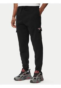 Reebok Spodnie dresowe Balint RK25740CCM Czarny Regular Fit. Kolor: czarny. Materiał: bawełna #1
