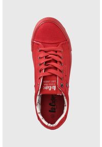 Lee Cooper tenisówki męskie kolor czerwony. Nosek buta: okrągły. Zapięcie: sznurówki. Kolor: czerwony #5