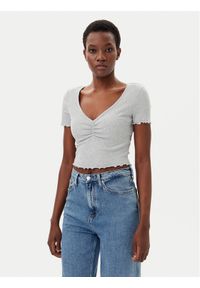 only - ONLY T-Shirt Betty 15311919 Szary Regular Fit. Kolor: szary. Materiał: bawełna