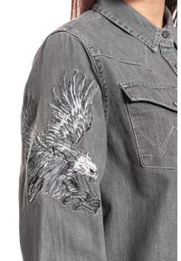 Wrangler - KOSZULA JEANSOWA DAMSKA WRANGLER L/S EAGLE DENIM SHIR GREY DENI W5178MR6E. Materiał: jeans, denim #9