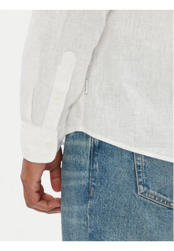 Pepe Jeans Koszula Arnau PM308844 Biały Regular Fit. Kolor: biały. Materiał: bawełna