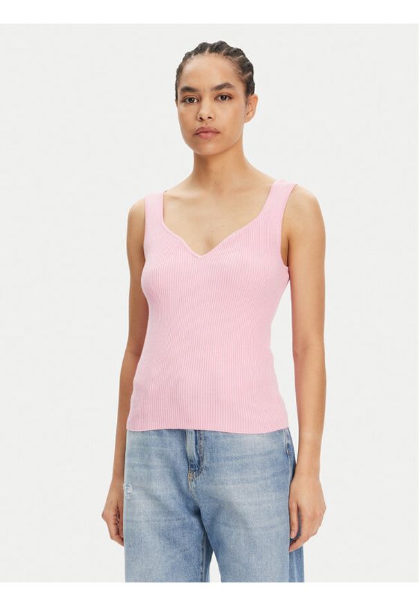 Vero Moda Top Willow 10326450 Różowy Slim Fit. Kolor: różowy. Materiał: wiskoza