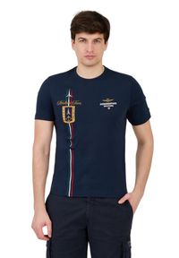 Aeronautica Militare - AERONAUTICA MILITARE Granatowy t-shirt Frecce Tricolori Short Sleeve. Kolor: niebieski