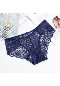 Intica - Koronkowe majtki damskie z delikatnego materiału Taline. Kolor: niebieski. Materiał: materiał, koronka. Wzór: koronka #1