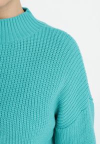 Born2be - Zielony Sweter z Golfem o Prążkowanej Fakturze Afromava. Typ kołnierza: golf. Kolor: zielony. Materiał: prążkowany. Sezon: jesień, zima #3