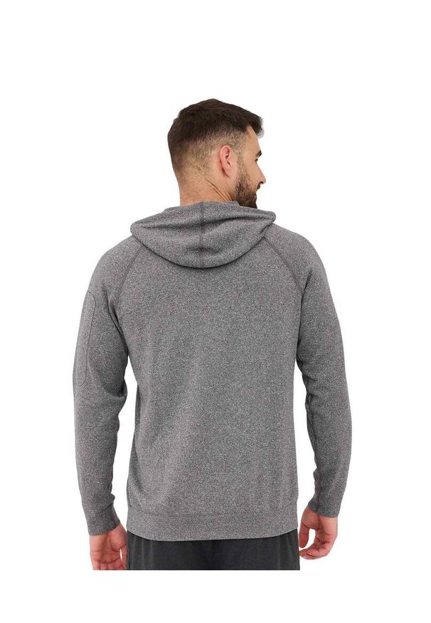Bluza męska wełniana z kapturem Brubeck OUTDOOR MERINO. Typ kołnierza: kaptur. Kolor: szary. Materiał: poliamid, elastan, poliester, wełna. Sport: outdoor