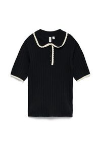 Vero Moda Sweter Manon 10336939 Czarny Slim Fit. Kolor: czarny. Materiał: wiskoza #7