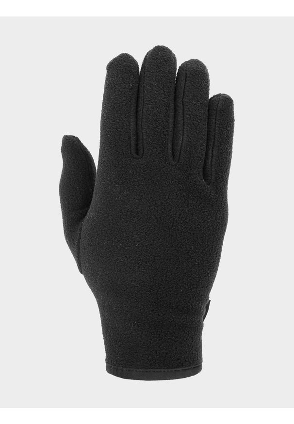 4f - Rękawiczki polarowe Touch Screen. Kolor: czarny. Materiał: polar