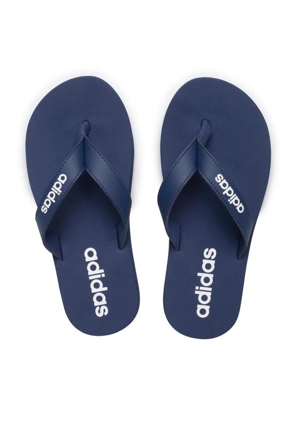 Adidas - adidas Japonki Eezay Flip Flop EG2041 Granatowy. Kolor: niebieski. Materiał: skóra