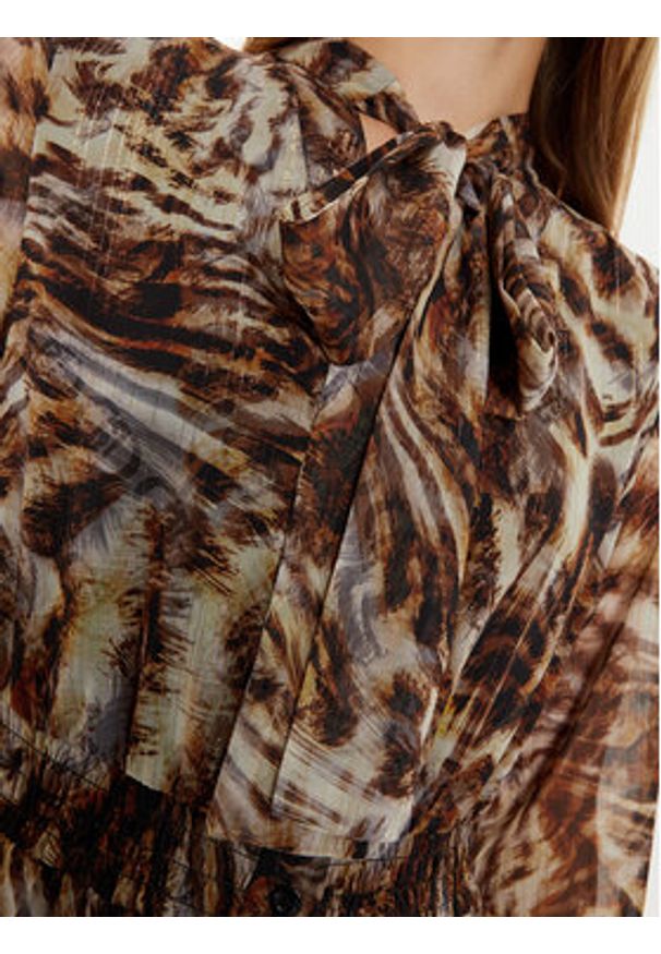 Liu Jo Sukienka koszulowa WF4373 T4184 Brązowy Regular Fit. Kolor: brązowy. Materiał: syntetyk. Typ sukienki: koszulowe