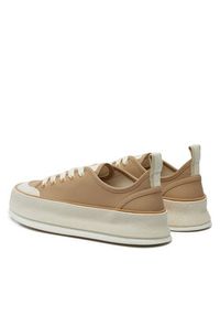 Max Mara Trampki Prefallsneaker 2424766011 Beżowy. Kolor: beżowy. Materiał: skóra