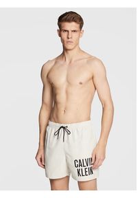Calvin Klein Swimwear Szorty kąpielowe KM0KM00790 Écru Regular Fit. Materiał: syntetyk #2