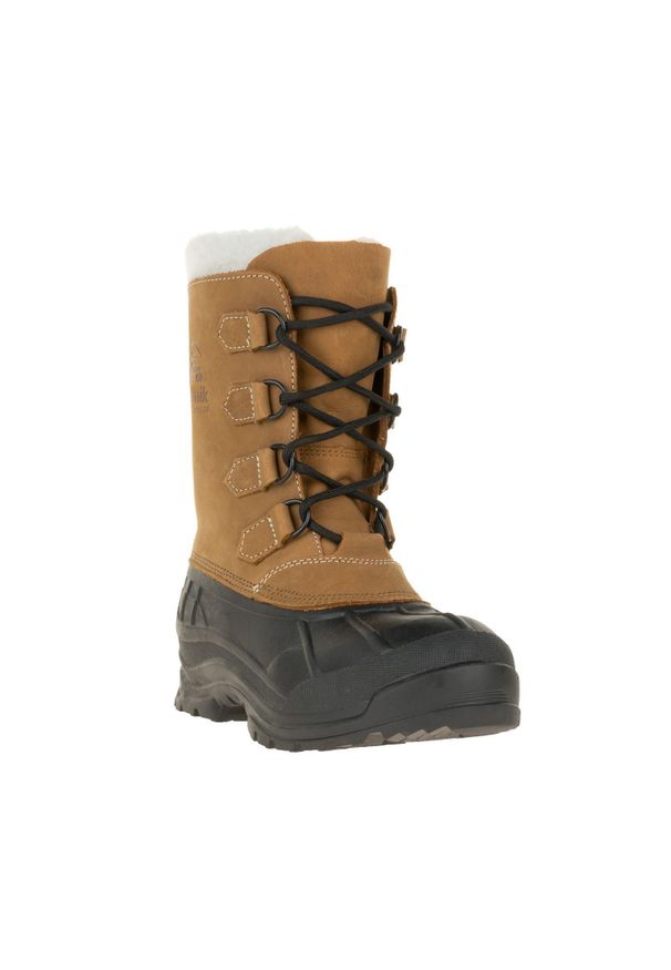 Botki zimowe Alborg Kamik. Kolor: brązowy. Sezon: zima. Styl: elegancki