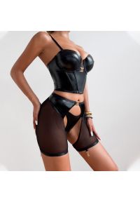 Intica - Gorsetowy komplet na specjalne okazje Heredia. Kolor: czarny. Materiał: materiał #5