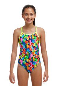 FUNKITA - Strój kąpielowy dziewczęcy Funkita Bright Birds Diamond Back. Kolor: żółty, wielokolorowy. Materiał: poliester. Wzór: kolorowy