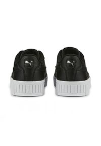 Puma - Młodzieżowe sneakersy Carina 2.0 PUMA Black Silver Gray. Zapięcie: sznurówki. Kolor: wielokolorowy, czarny, szary. Materiał: materiał, syntetyk. Szerokość cholewki: normalna. Sport: turystyka piesza