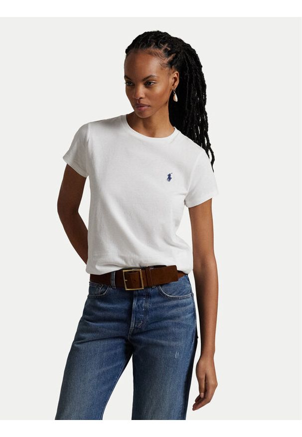 Polo Ralph Lauren T-Shirt 211898698005 Biały Regular Fit. Typ kołnierza: polo. Kolor: biały. Materiał: bawełna