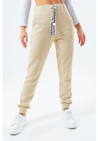 Hype - Spodnie. Kolor: beżowy. Materiał: dzianina. Wzór: gładki #1