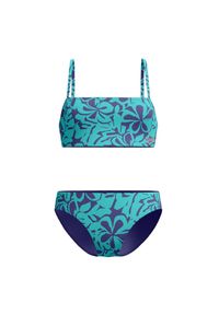 Strój pływacki dwuczęściowy damski Speedo Printed Adjustable Thinstrap. Kolor: zielony