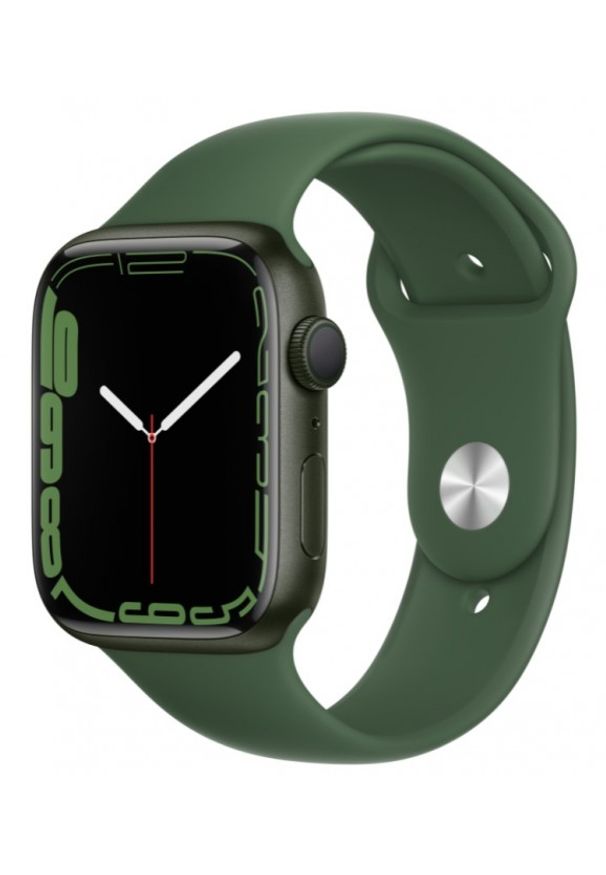 APPLE - Smartwatch Apple Watch 7 GPS 45mm aluminium, zieleń| zielony pasek sportowy. Rodzaj zegarka: smartwatch. Kolor: zielony. Styl: sportowy