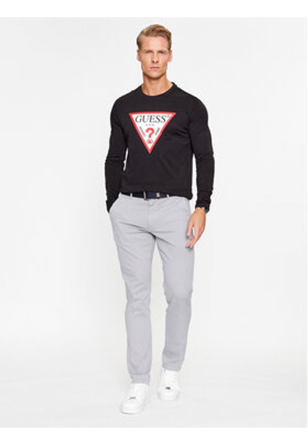 Guess Longsleeve M2YI31 I3Z14 Czarny Regular Fit. Kolor: czarny. Materiał: bawełna. Długość rękawa: długi rękaw