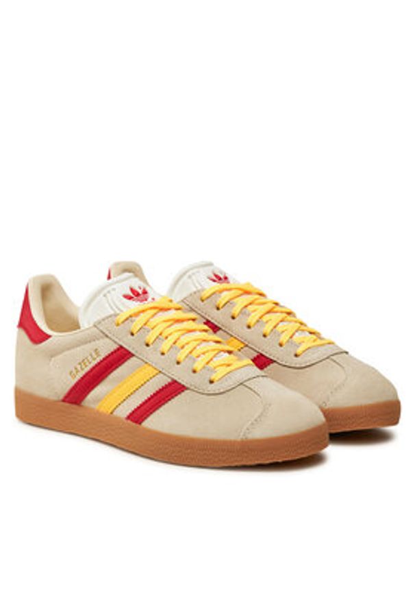 Adidas - adidas Sneakersy Gazelle IE9125 Beżowy. Kolor: beżowy. Materiał: skóra, zamsz. Model: Adidas Gazelle