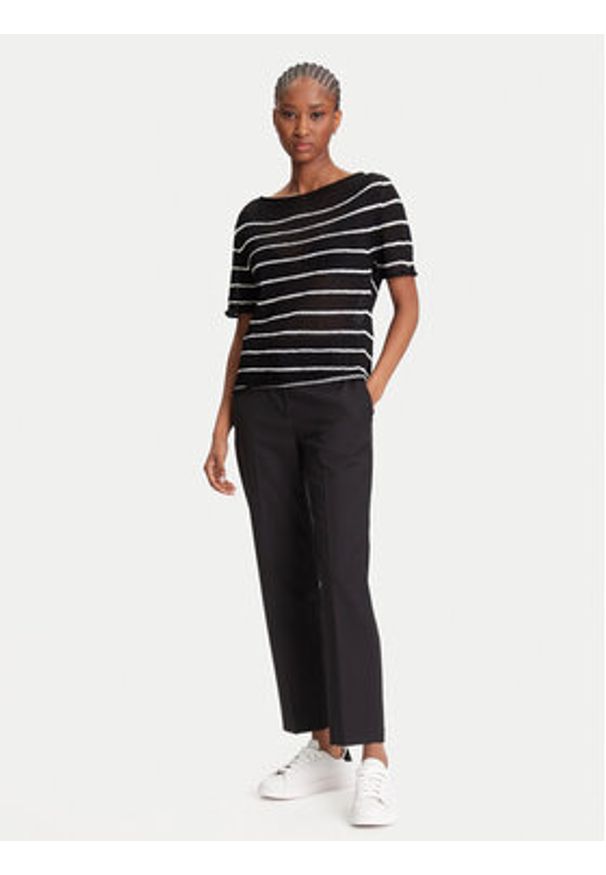 TOMMY HILFIGER - Tommy Hilfiger Sweter WW0WW46522 Czarny Regular Fit. Kolor: czarny. Materiał: wiskoza, syntetyk