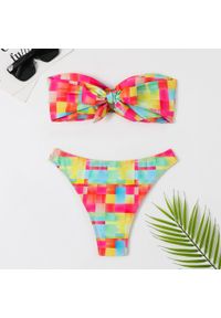 Intica - Dwuczęściowy strój kąpielowy bez ramiączek z elastycznego materiału na lato Brigitte. Kolor: wielokolorowy. Materiał: materiał #5