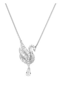 Swarovski Naszyjnik Swan 5723387 Srebrny. Materiał: metalowe. Kolor: srebrny #3