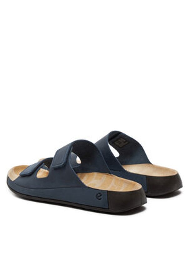 ecco - ECCO Klapki 2Nd Cozmo M 2 Strap Slide 50090402038 Granatowy. Kolor: niebieski. Materiał: skóra