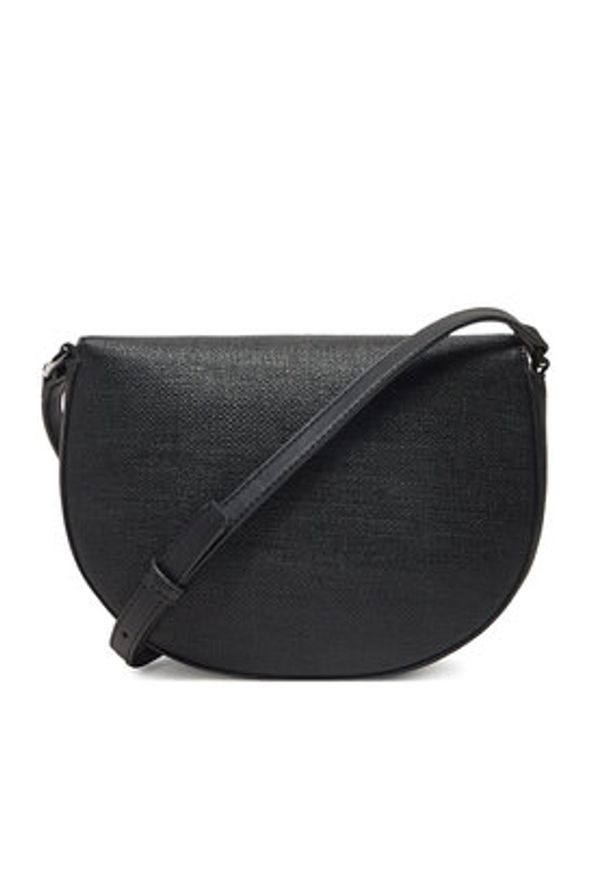 Calvin Klein Torebka Ck Hw Crossbody Saddle Bag_Tex K60K613233 Czarny. Kolor: czarny. Materiał: skórzane