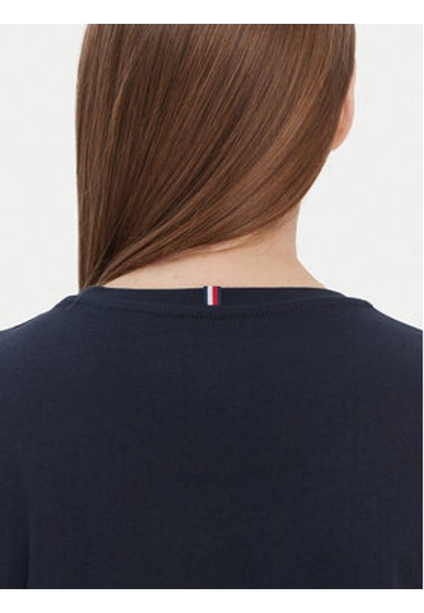 TOMMY HILFIGER - Tommy Hilfiger T-Shirt Heritage Graphic Tee WW0WW24967 Granatowy Regular Fit. Kolor: niebieski. Materiał: bawełna