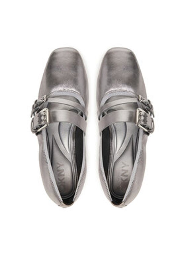 DKNY Baleriny Dade K1511477 Srebrny. Kolor: srebrny. Materiał: skóra