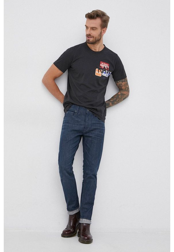 G-Star RAW - G-Star Raw Jeansy 3301 męskie. Kolor: niebieski