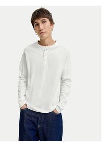 Jack & Jones Longsleeve Blutyrell 12266583 Biały Regular Fit. Kolor: biały. Materiał: bawełna. Długość rękawa: długi rękaw #3