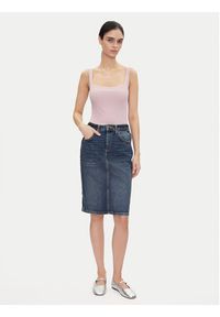 Lee Top Square 112363644 Fioletowy Slim Fit. Kolor: fioletowy. Materiał: bawełna