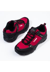 Męskie buty trekkingowe DK bordowe czerwone. Kolor: czerwony. Materiał: materiał #5