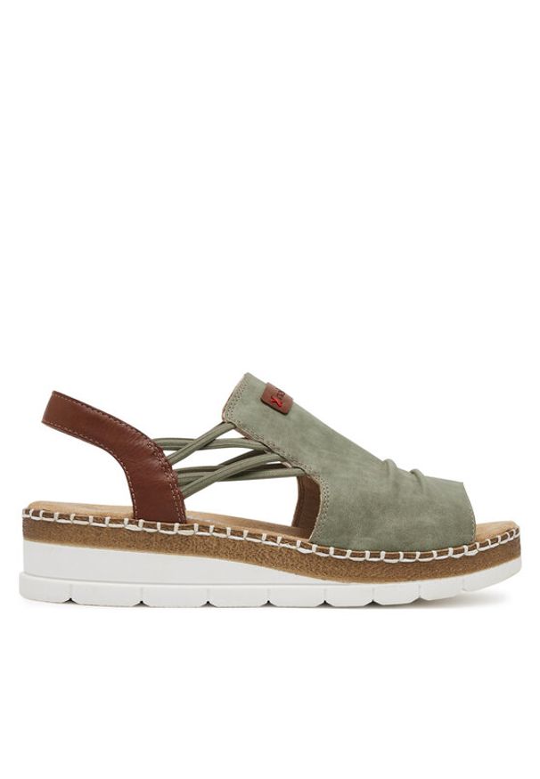 Rieker Sandały CEO-V1261-52 Zielony. Kolor: zielony. Materiał: syntetyk